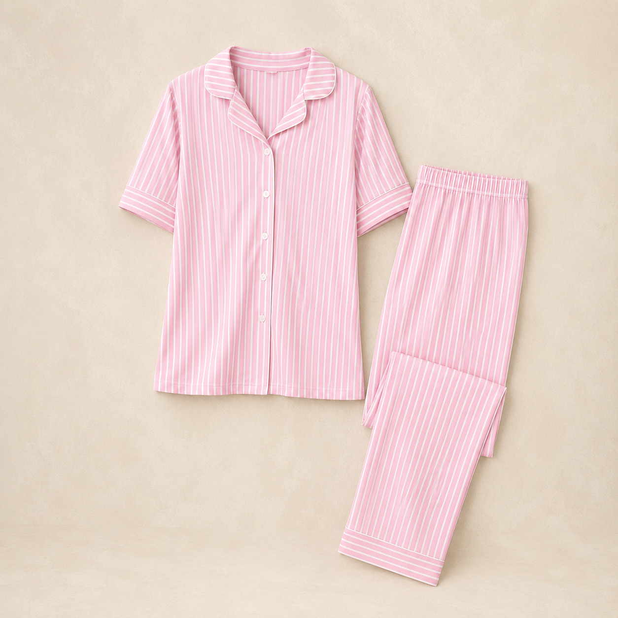 Ensemble Pink Rayé