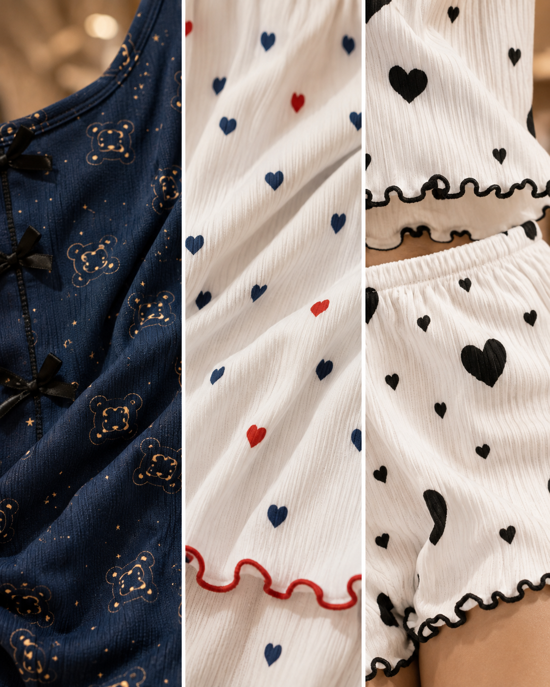 Pack 3 pyjamas été