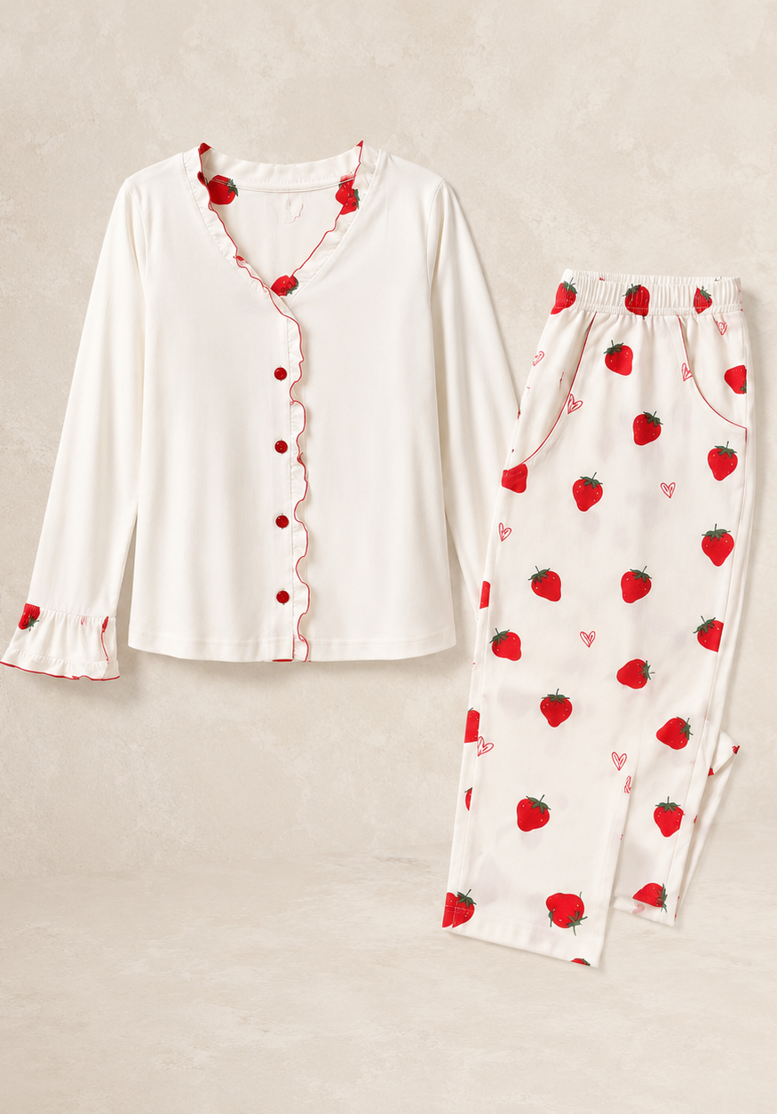 Ensemble Chemise Fraises